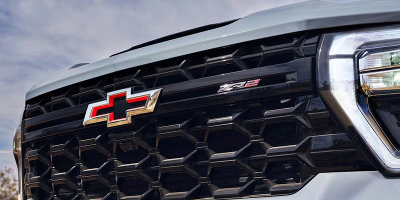 Close up of Chevrolet Silverado 2500 front grille
