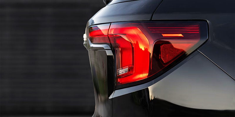 Close up on 2025 GMC Terrain rear lights